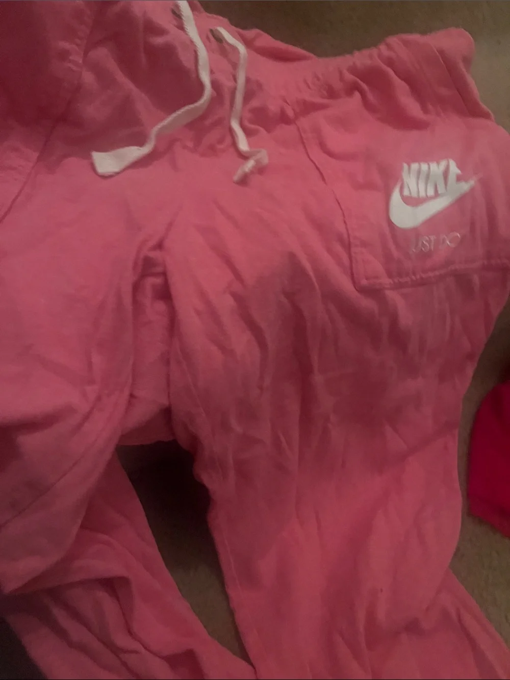 Nike Coral Pink Sleeveless Jogger Jumpsuit